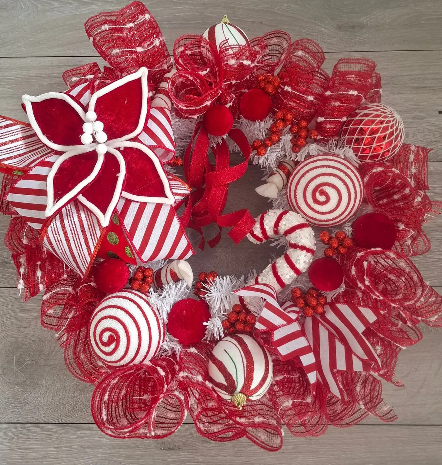 Candy Cane Wreath