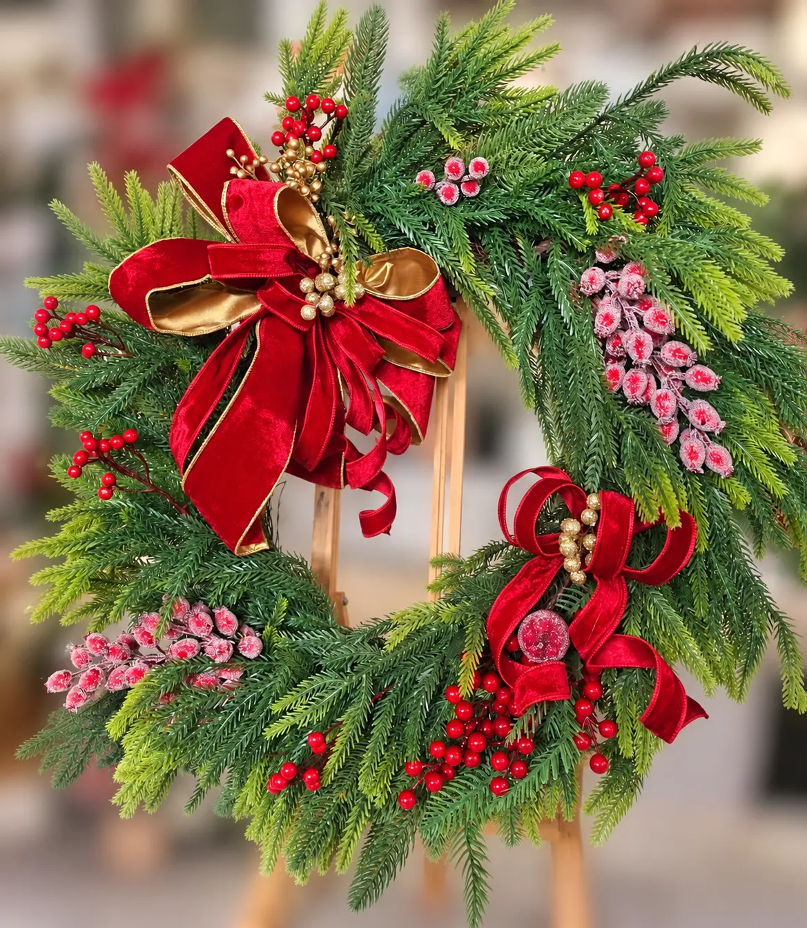 Real touch Norfolk Pine Wreath