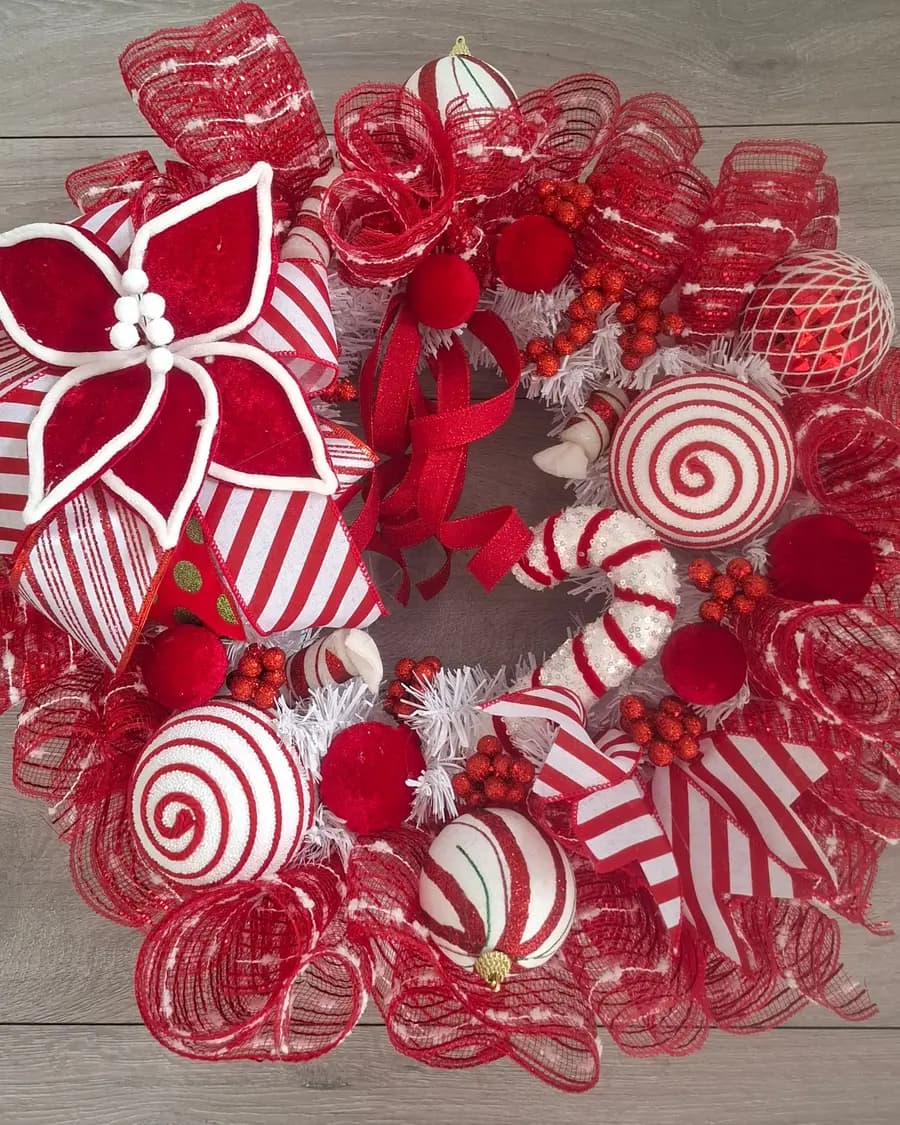 Candy Cane Wreath