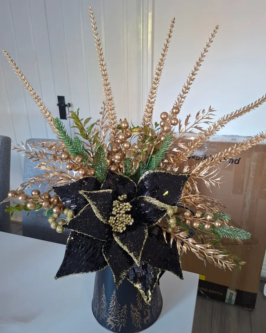 Christmas Tin Jug Display