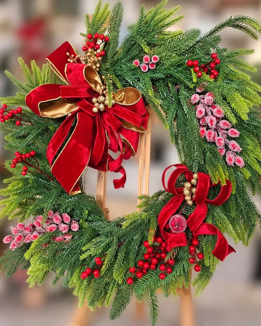 Real touch Norfolk Pine Wreath